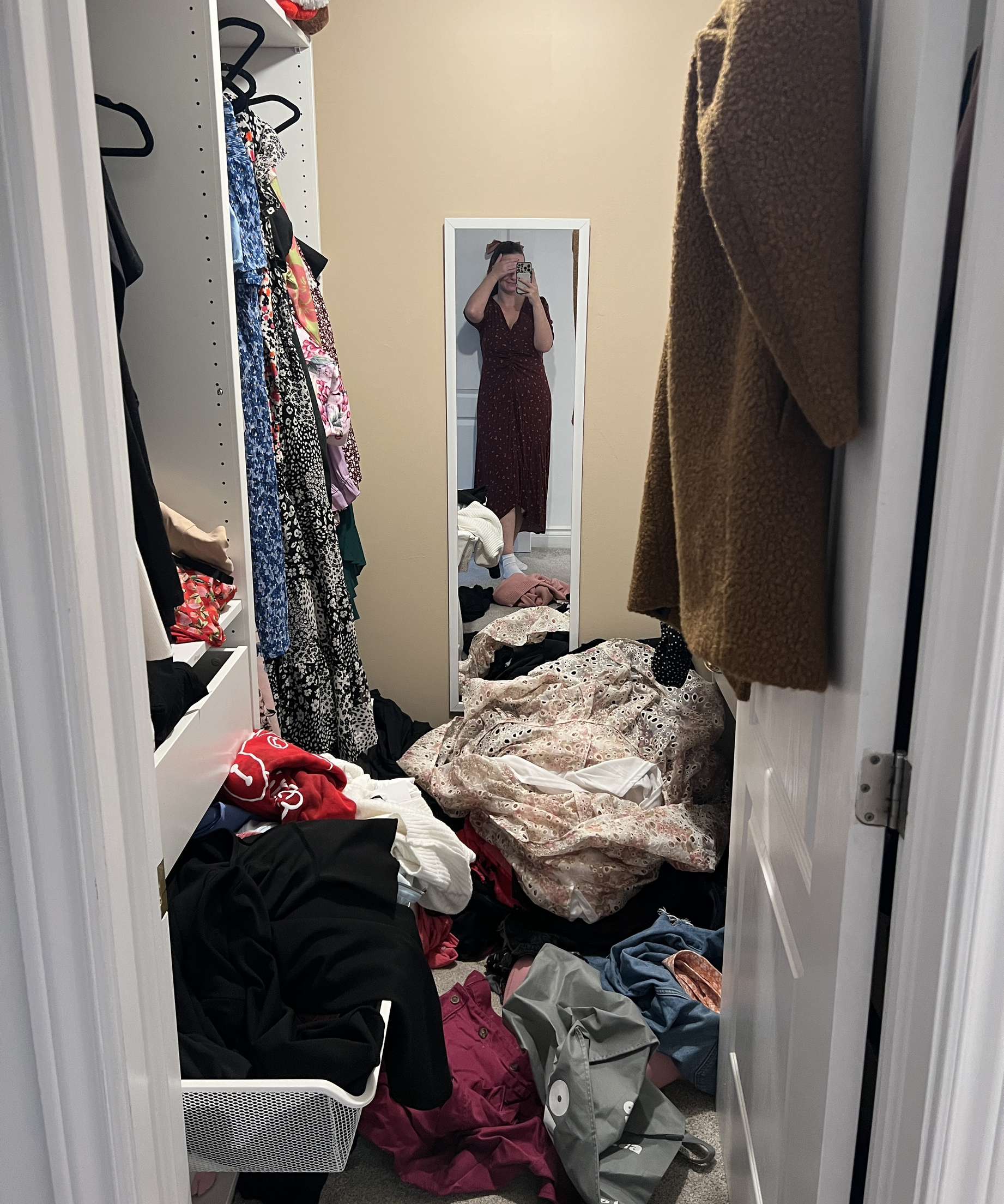 Real-life wardrobe edit in progress during a personal styling session in Ottawa